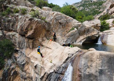 Guided canyoning tours for beginners and families Riu Pitrisconi, San Teodoro, Sardinia